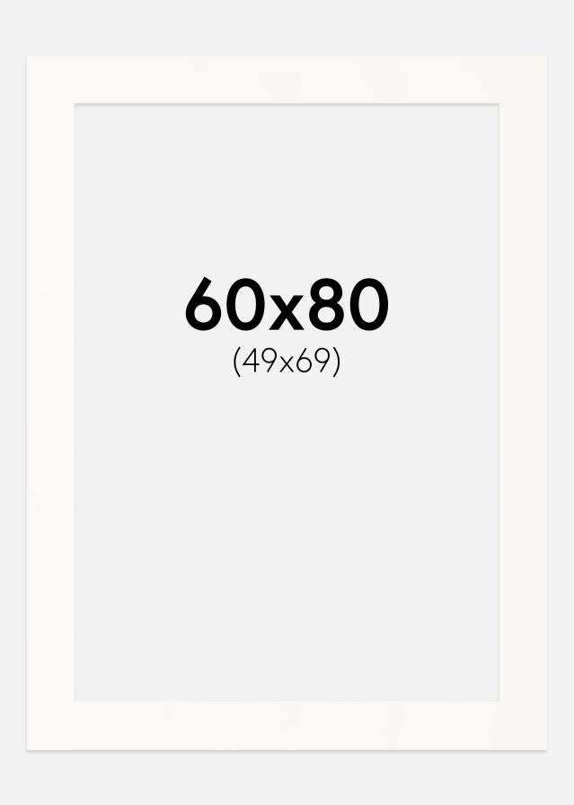 Paspartú Antique White (Borde interior blanco) 60x80 cm (49x69)