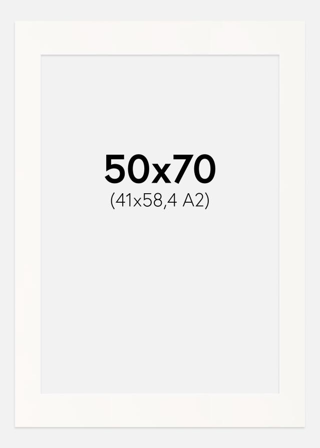 Paspartú Antique White (Borde interior blanco) 50x70 cm (41x58,4 - A2)