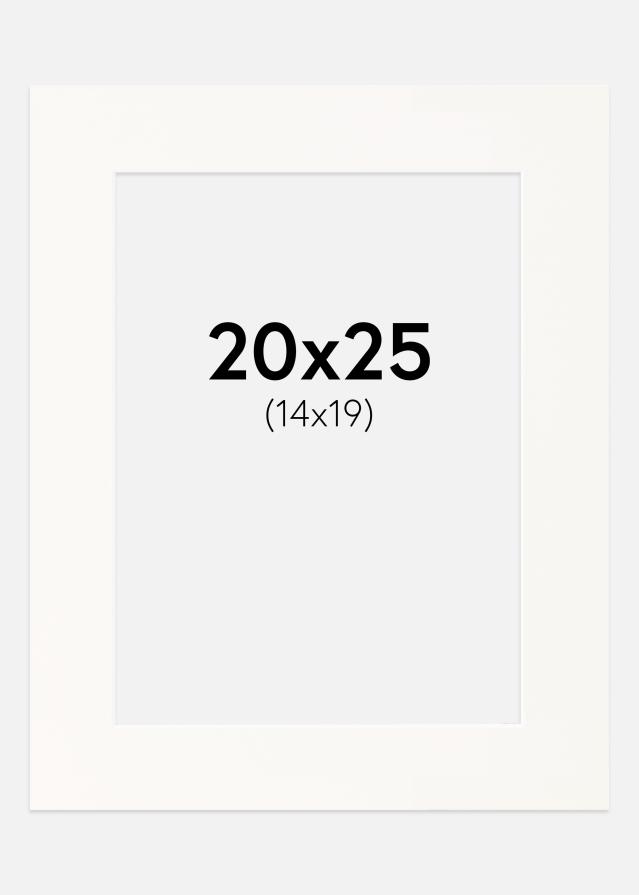 Paspartú Antique White (Borde interior blanco) 20x25 cm (14x19)