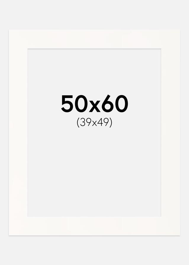 Paspartú Antique White (Borde interior blanco) 50x60 cm (39x49)