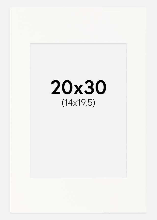 Paspartú Antique White (Borde interior blanco) 20x30 cm (14x19,5)