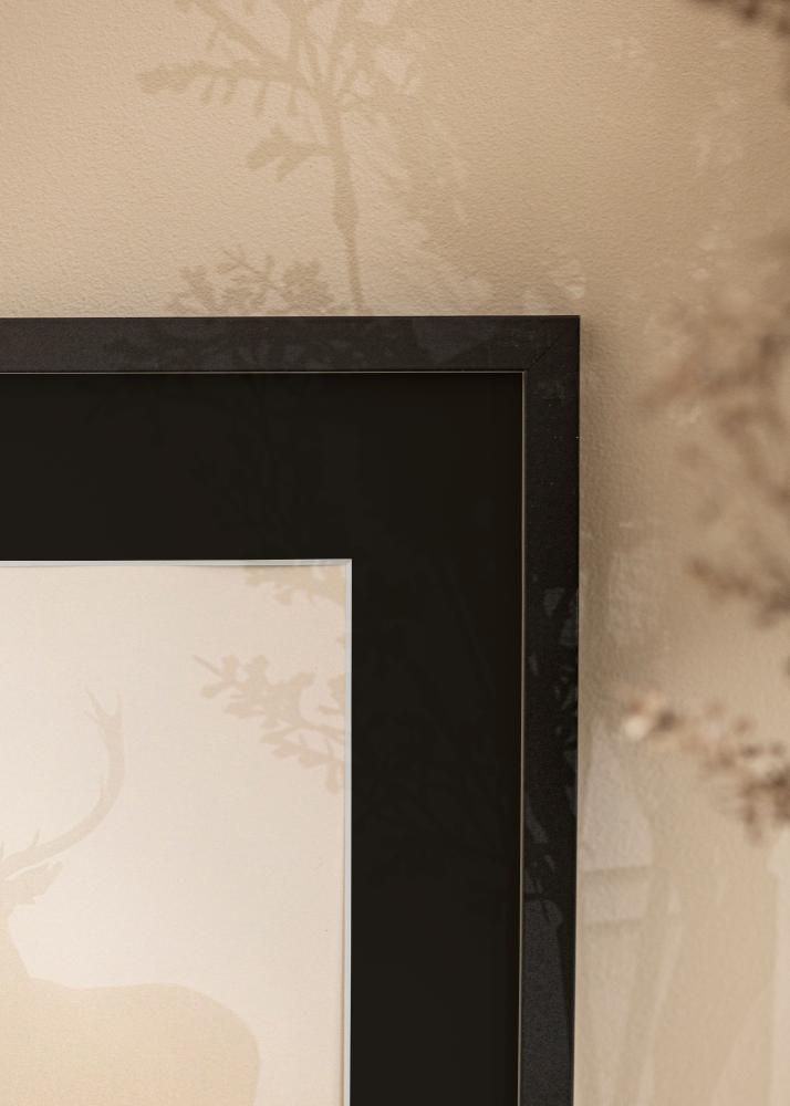 Marco Trendy Negro 50x60 cm - Paspartú Negro 40x50 cm