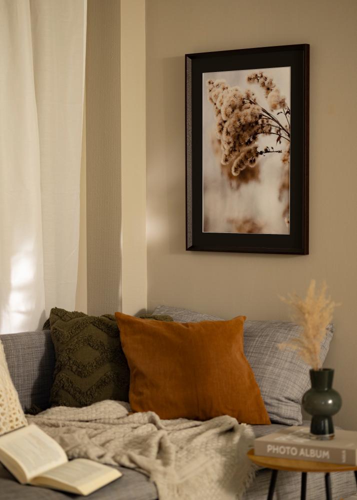 Marco Globe Espresso 50x60 cm - Paspartú Negro 35x45 cm