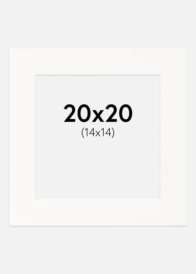 Paspartú Antique White (Borde interior blanco) 20x20 cm (14x14)