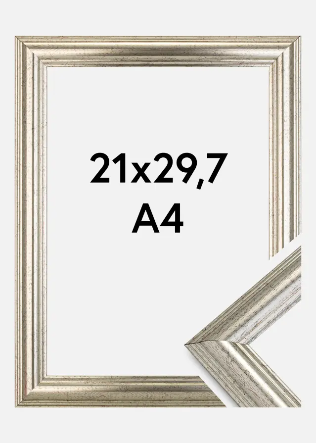 Marco Västkusten Vidrio acrílico Plateado 21x29,7 cm (A4)