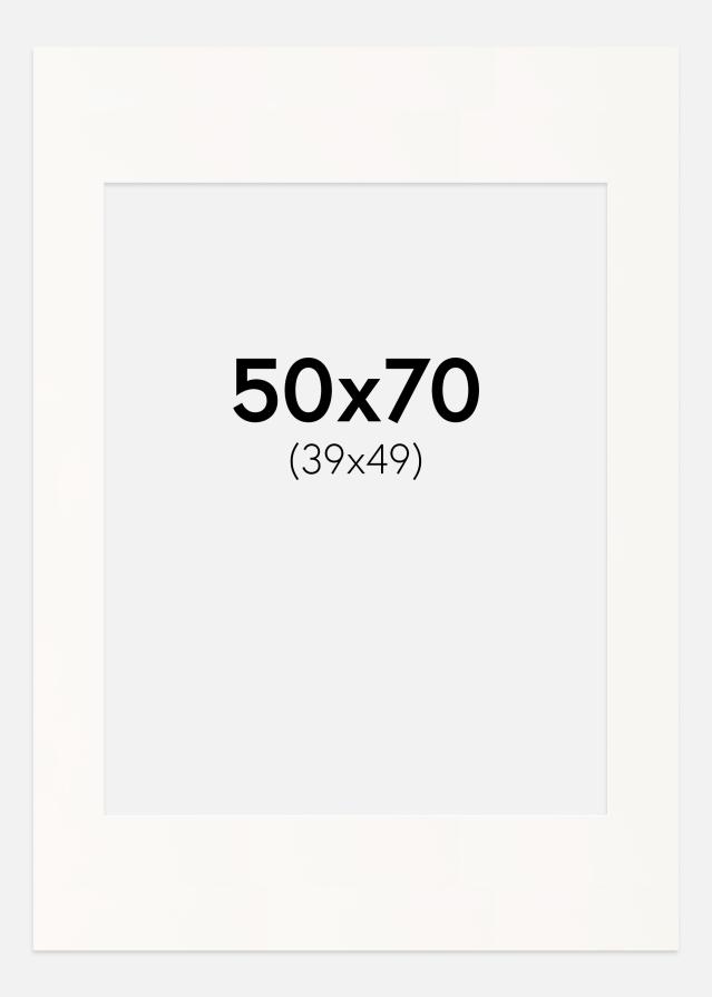 Paspartú Antique White (Borde interior blanco) 50x70 cm (39x49)