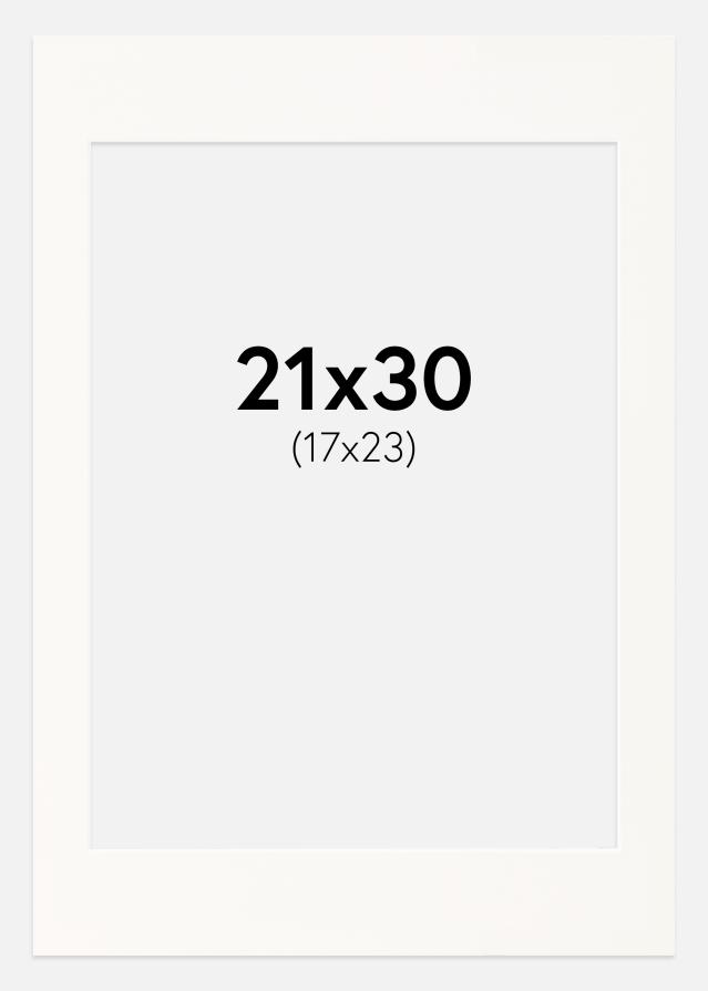 Paspartú Antique White (Borde interior blanco) 21x30 cm (17x23)