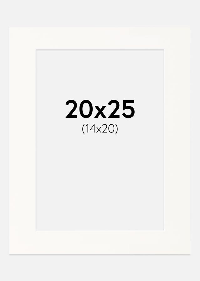 Paspartú Antique White (Borde interior blanco) 20x25 cm (14x20)