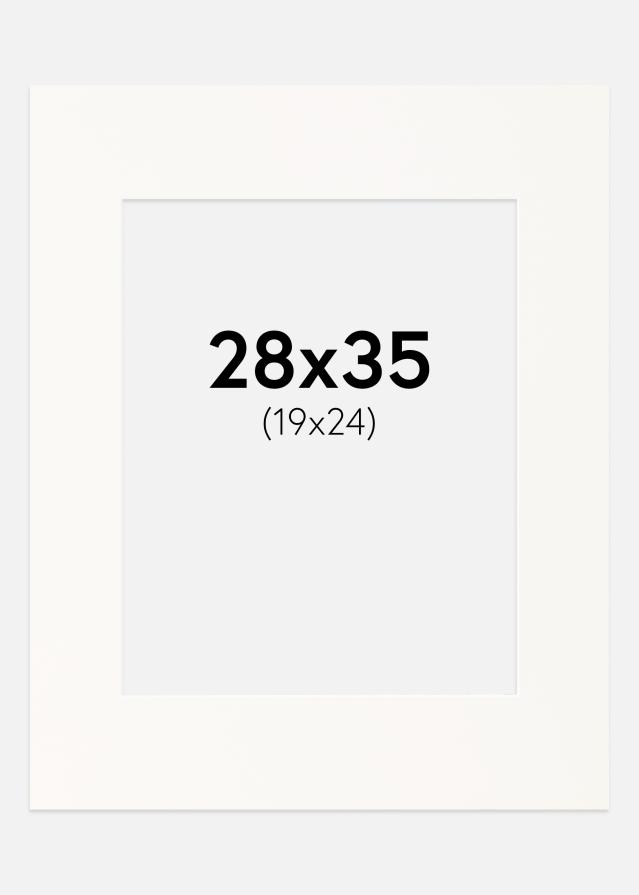 Paspartú Antique White (Borde interior blanco) 28x35 cm (19x24)