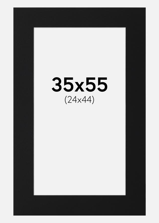 Paspartú Negro Estándar (Borde interior blanco) 35x55 cm (24x44)