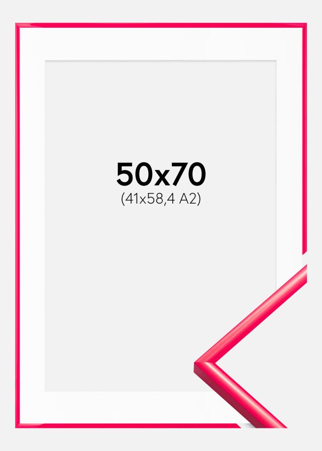 Marco New Lifestyle Hot Pink 50x70 cm - Paspartú Blanco 42x59,4 cm (A2)