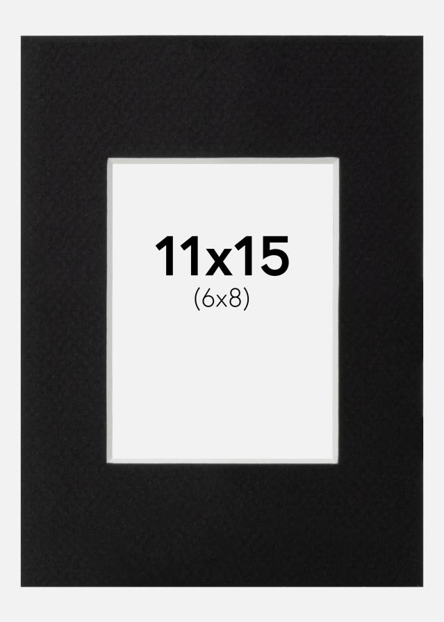 Paspartú Canson Negro (Borde interior blanco) 11x15 cm (6x8)