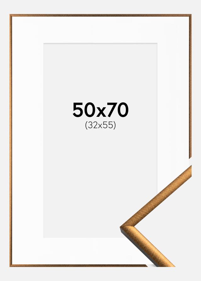 Marco New Lifestyle Bronce 50x70 cm - Paspartú Blanco 33x56 cm