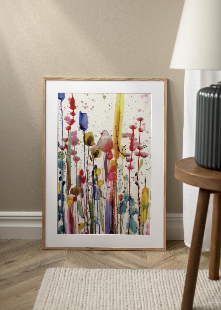 Marco roble estrecho acrílico 13x18 cm