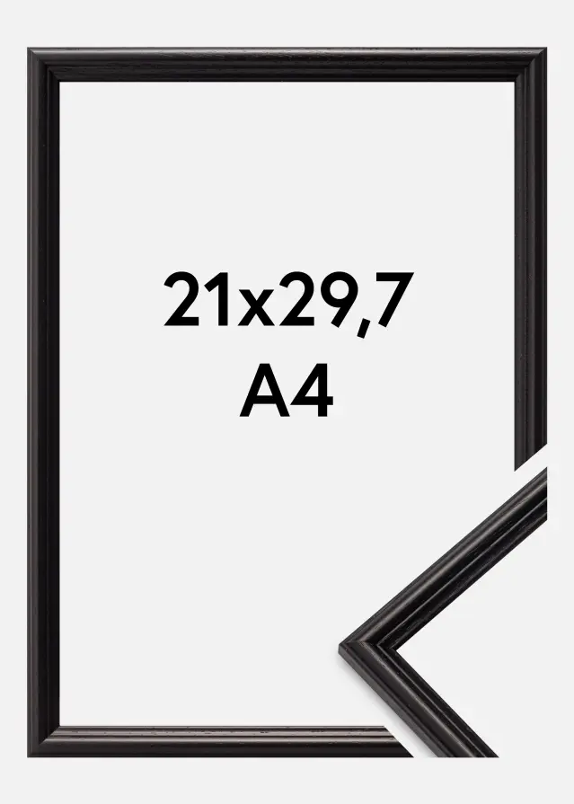 Marco Horndal Vidrio acrílico Negro 21x29,7 cm (A4)