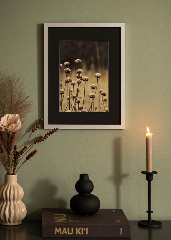 Marco Selection Plateado 70x100 cm - Paspartú Negro 62x93 cm