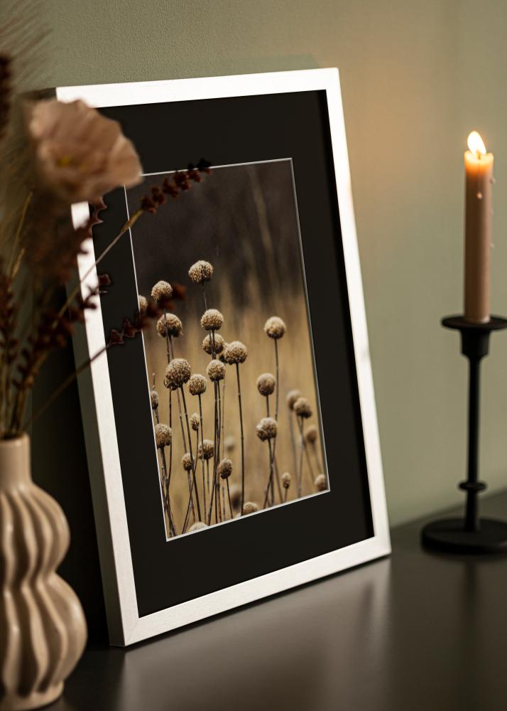 Marco Selection Plateado 70x100 cm - Paspartú Negro 62x93 cm