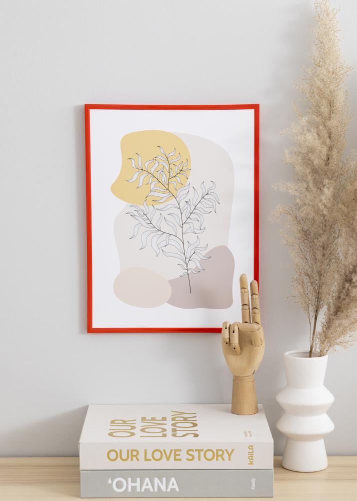 Marco New Lifestyle Rojo claro 50x70 cm - Paspartú Blanco 16x24 inches