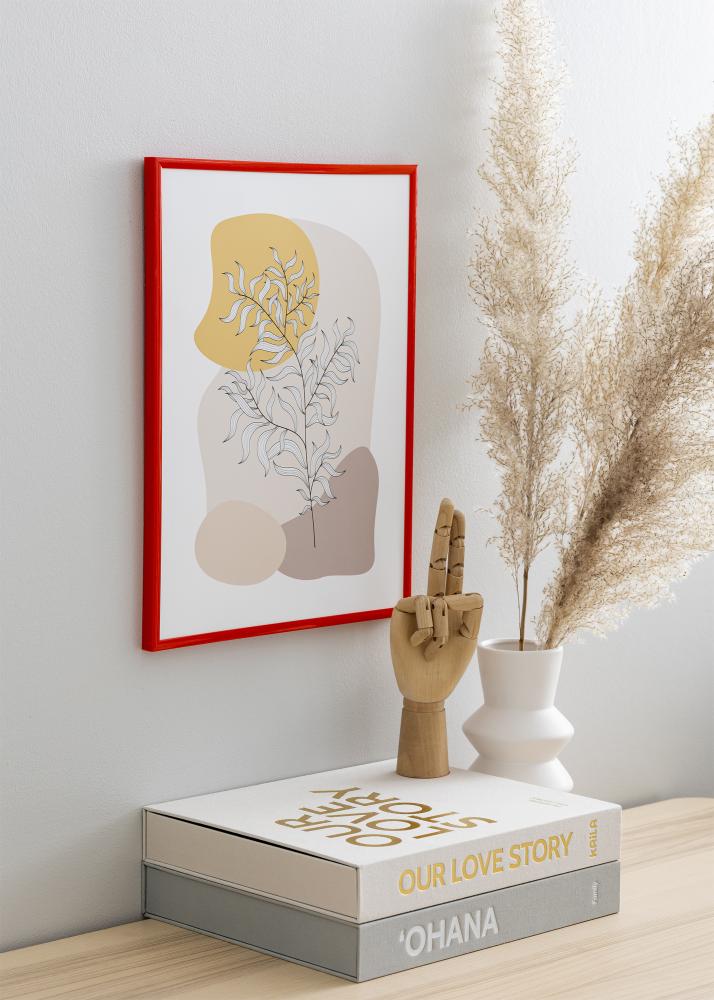 Marco New Lifestyle Rojo claro 50x70 cm - Paspartú Blanco 16x24 inches