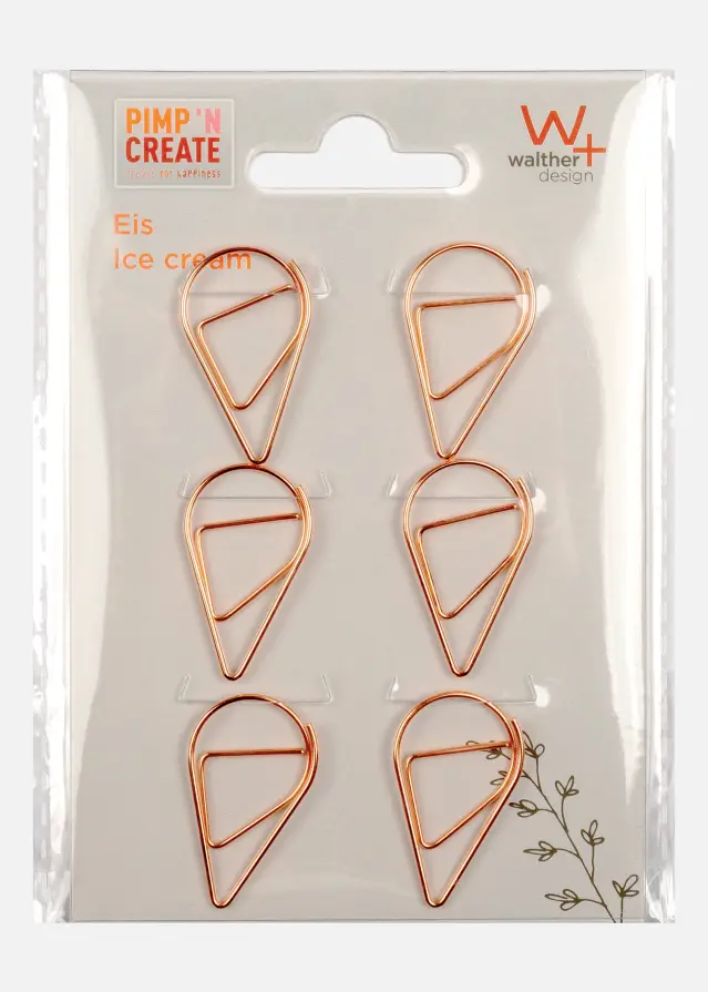 PAC Metálico Paperclip Ice Cream Cone Koppar