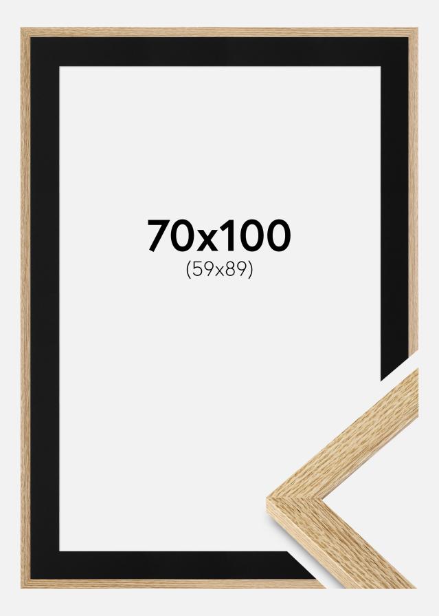 Marco Selection Roble 70x100 cm - Paspartú Negro 60x90 cm