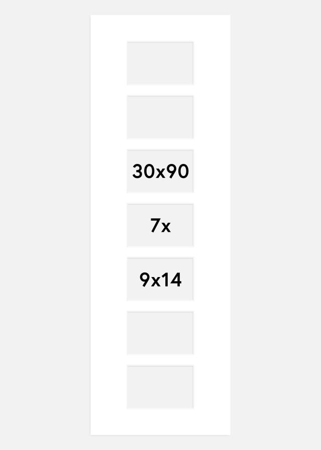 Paspartú Blanco 30x90 cm - Collage 7 Fotos (9x14 cm)