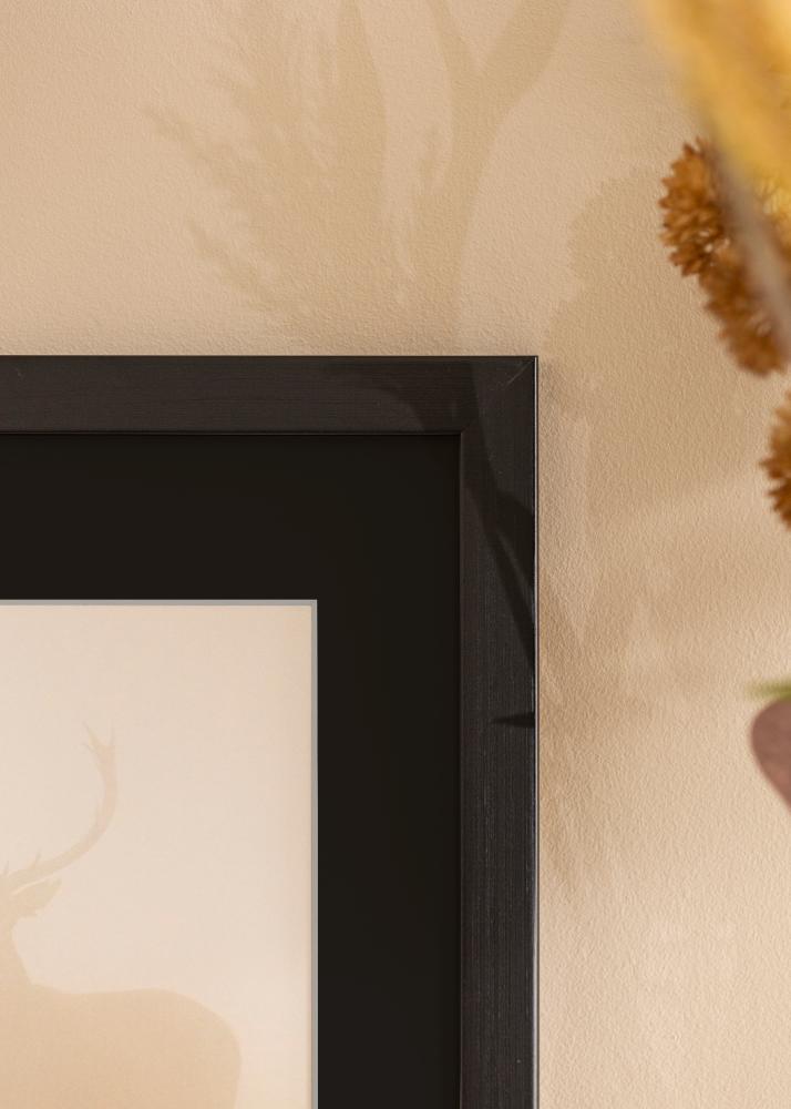 Marco Trendline Negro 60x70 cm - Paspartú Negro 20x24 inches