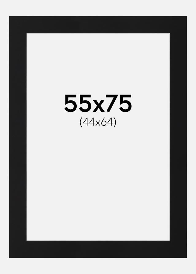 Paspartú Negro Estándar (Borde interior blanco) 55x75 cm (44x64)