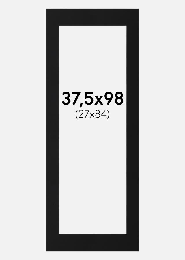 Paspartú Negro Estándar (Borde interior blanco) 37,5x98 cm (27x84)