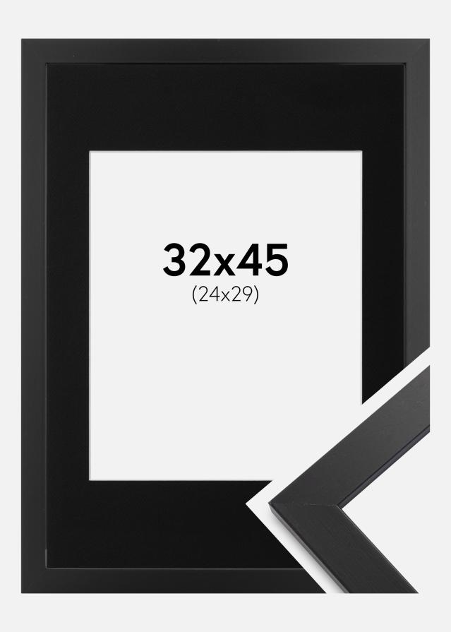 Marco Black Wood 32x45 cm - Paspartú Negro 25x30 cm