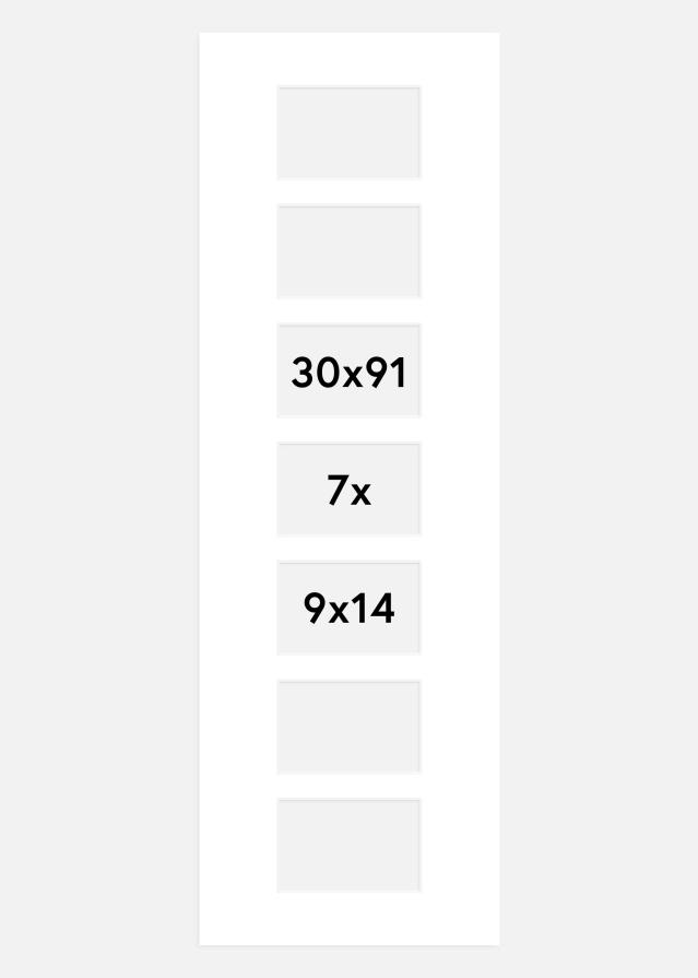 Paspartú Blanco 30x91 cm - Collage 7 Fotos (9x14 cm)