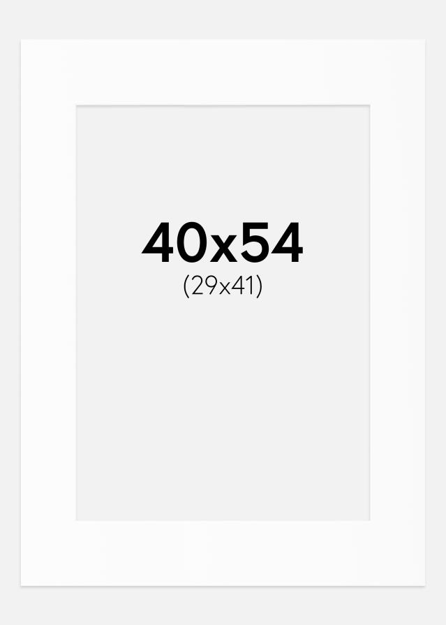 Paspartú Blanco Estándar (Borde interior blanco) 40x54 cm (29x41)