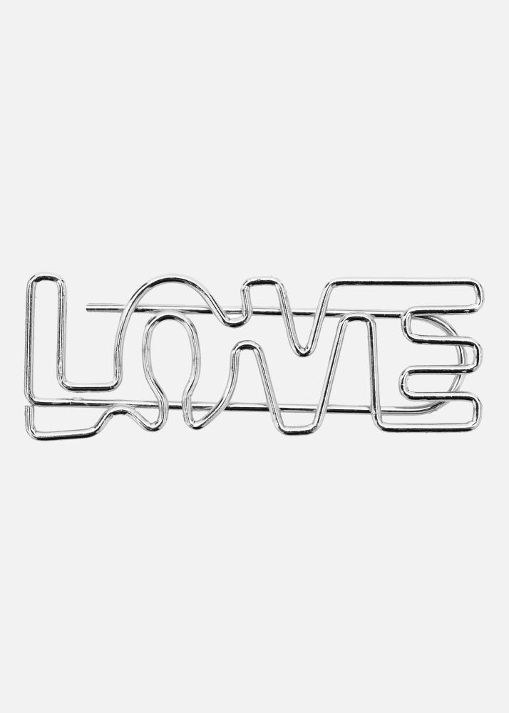 PAC Metálico Paperclip LOVE Plateado