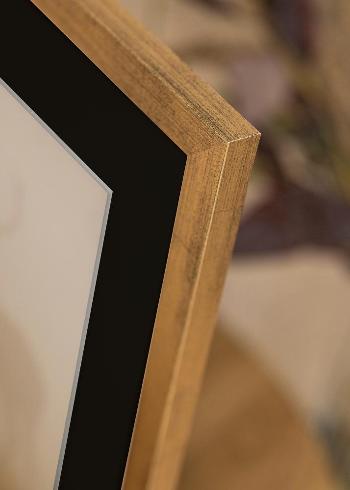 Marco Stilren Dorado 50x60 cm - Paspartú Negro 37x46 cm
