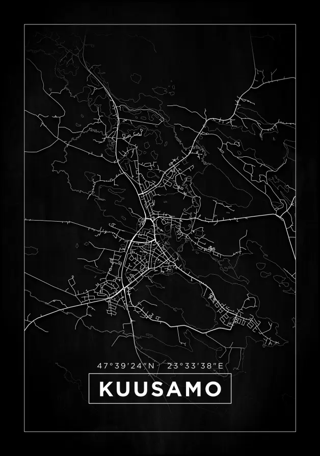 Mapa - Kuusamo - Cartel Negro
