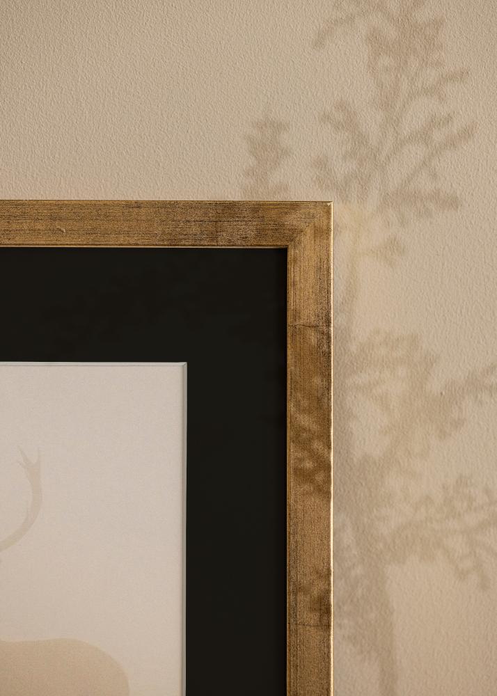 Marco Stilren Dorado 50x60 cm - Paspartú Negro 37x46 cm