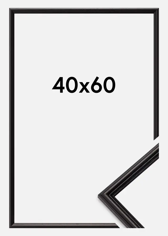 Marco Horndal Vidrio acrílico Negro 40x60 cm