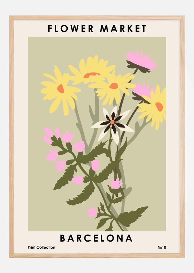 Flower Market Barcelona Póster