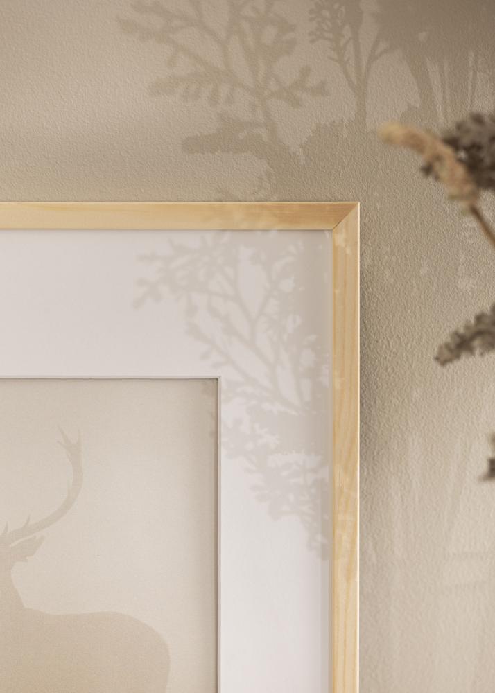 Marco Galant Pino 30x30 cm - Paspartú Blanco 20x20 cm