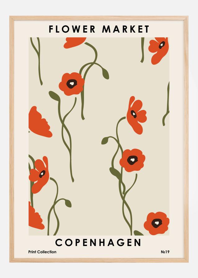 Flower Market Copenhagen Póster