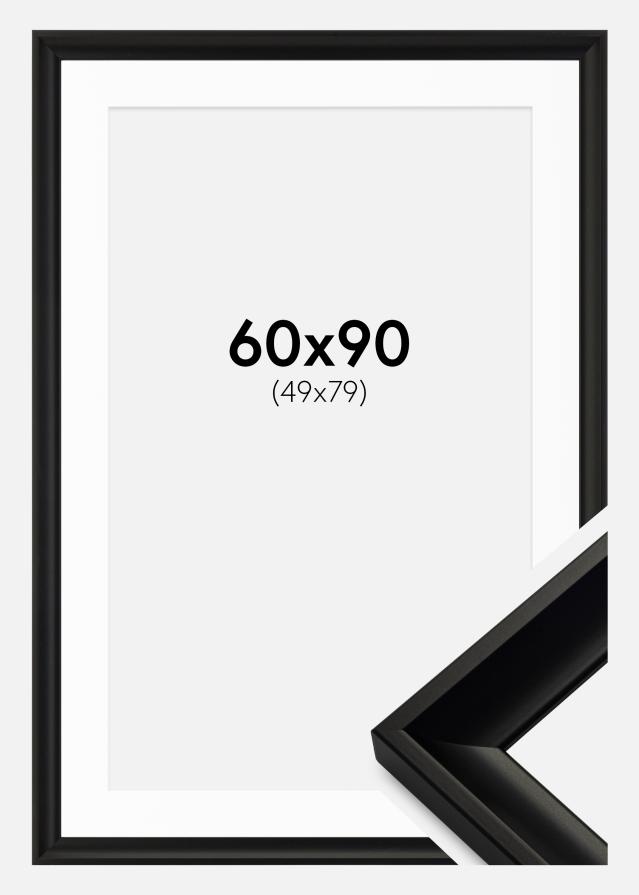 Marco Öjaren Negro 60x90 cm - Paspartú Blanco 50x80 cm