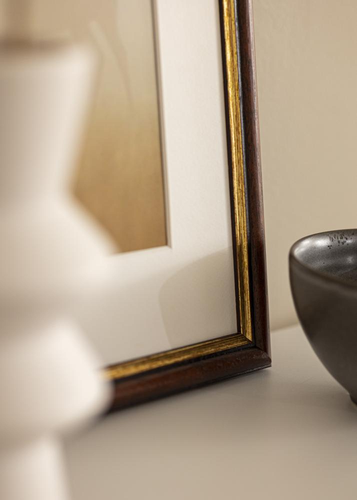 Marco Siljan Marrón 45x45 cm - Paspartús Blanco 14x14 inches