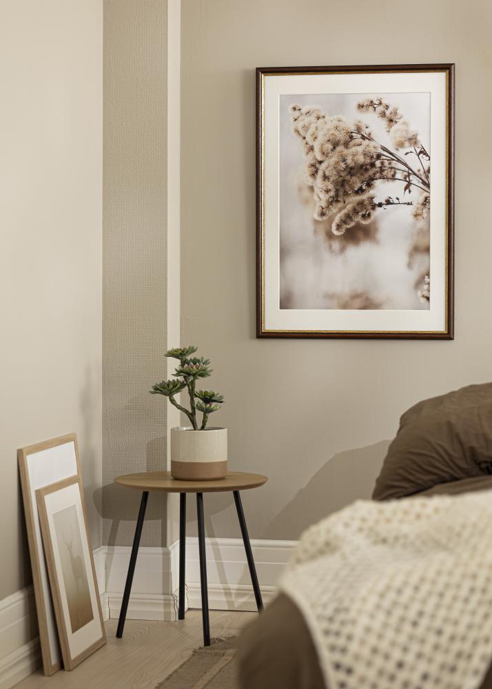 Marco Siljan Marrón 45x45 cm - Paspartús Blanco 14x14 inches