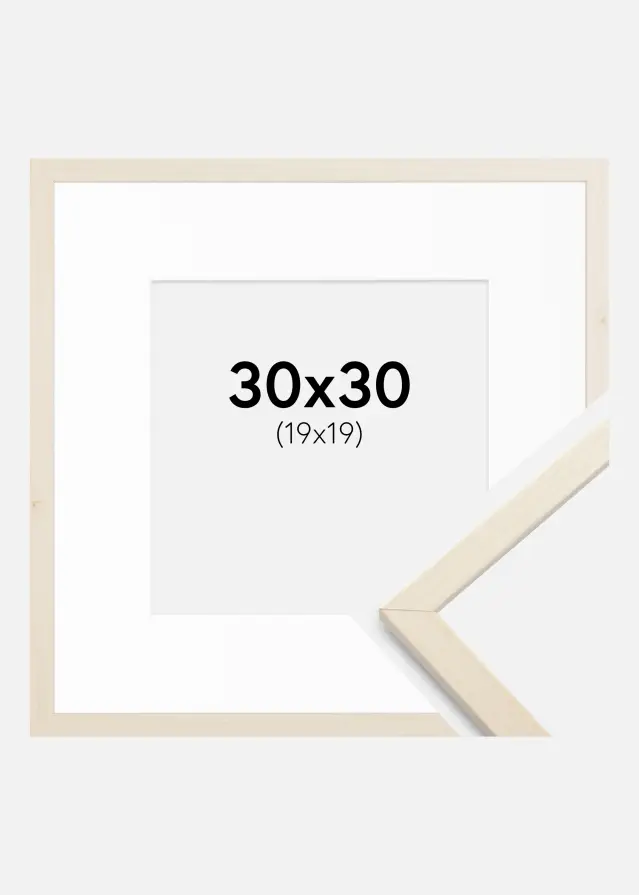 Marco Edsbyn Arce 30x30 cm - Paspartú Blanco 20x20 cm