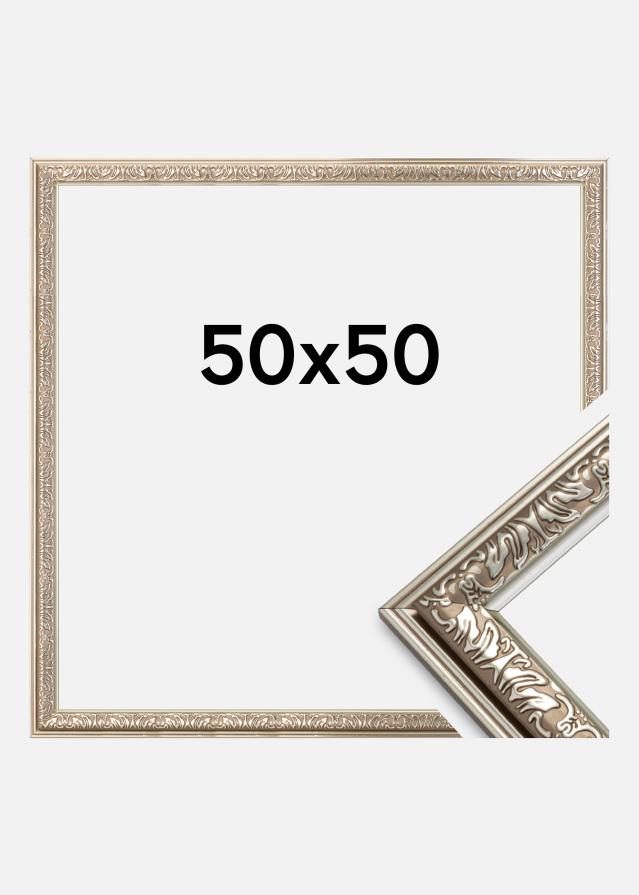 Marco Nostalgia Plateado 50x50 cm