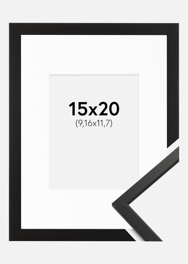 Marco Edsbyn Negro 15x20 cm - Paspartú Blanco 4x5 inches