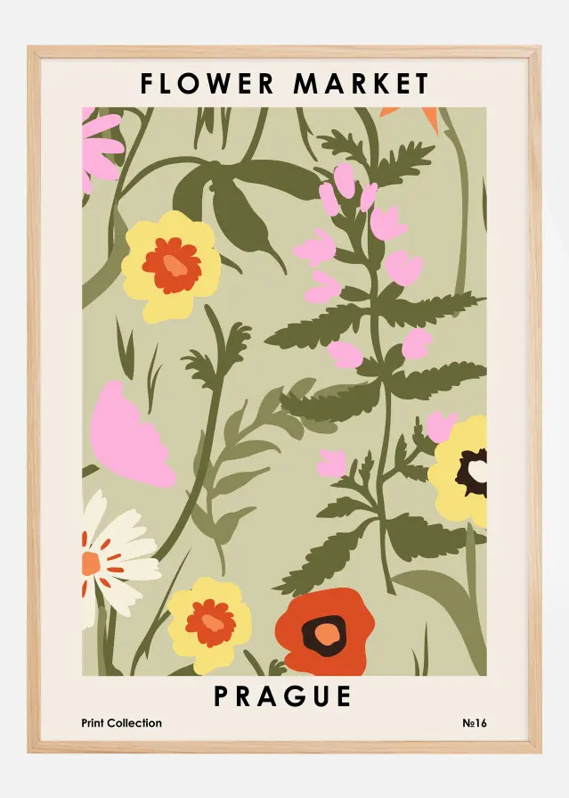 Flower Market Prague Póster