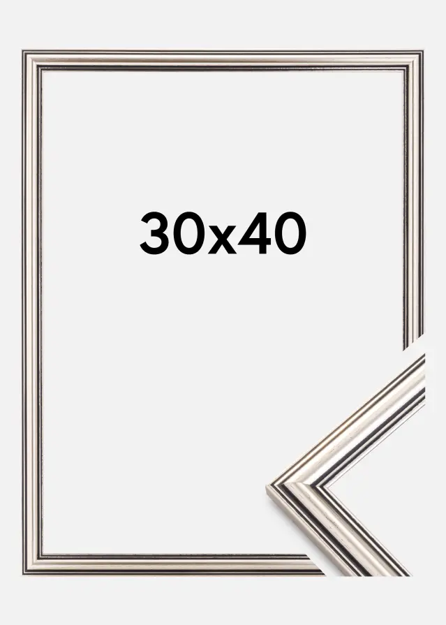 Marco Tango Plateado 30x40 cm