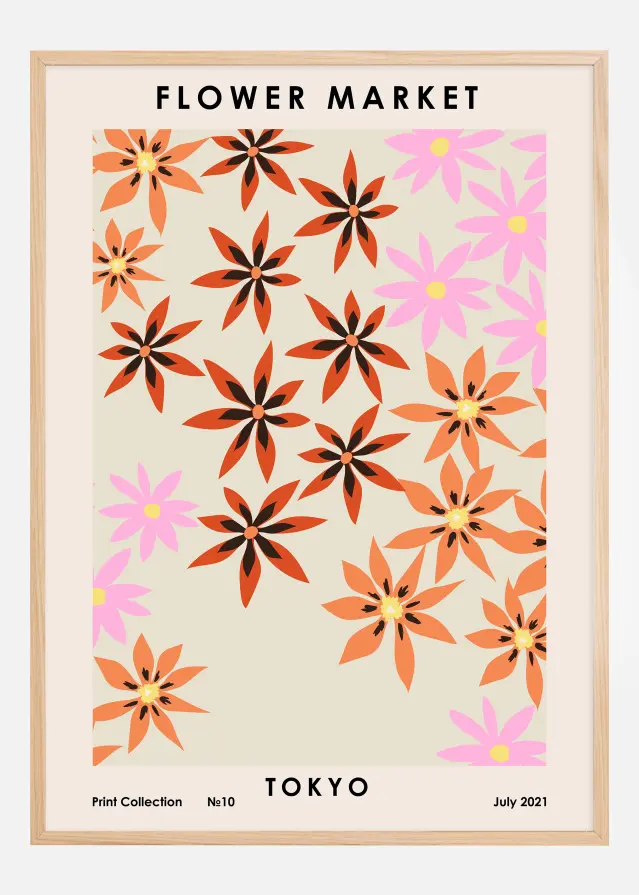 Flower Market Tokyo Póster