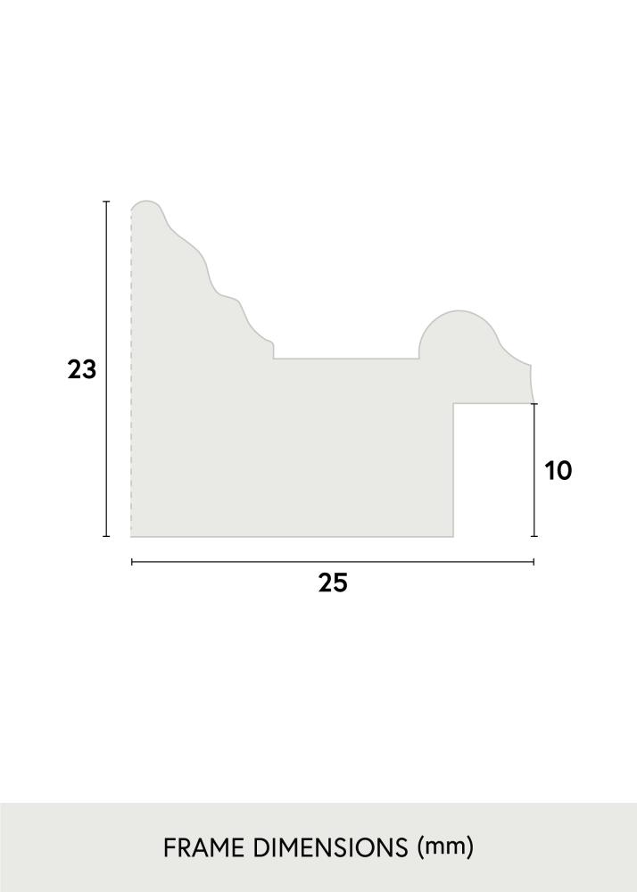 Marco Shabby Chic Vidrio acrílico Blanco 50x50 cm